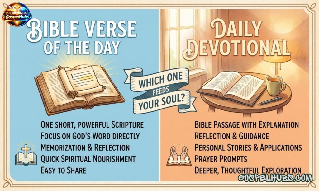 Bible Verse of the Day vs. Daily Devotional