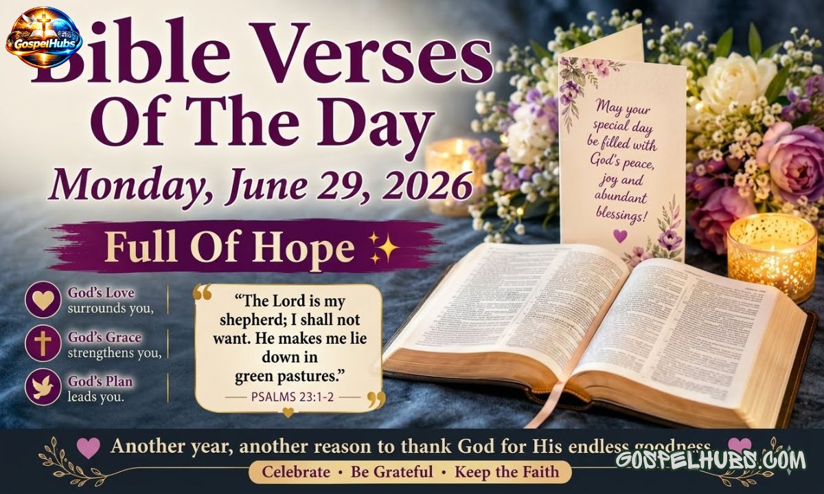 Bible Verses of The Day: Monday, June 29, 2026
