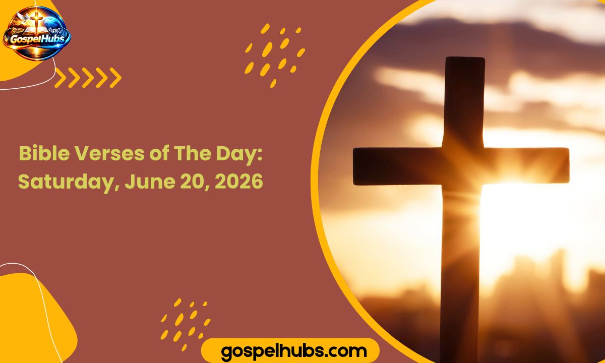 Bible Verses of The Day: Saturday, June 20, 2026