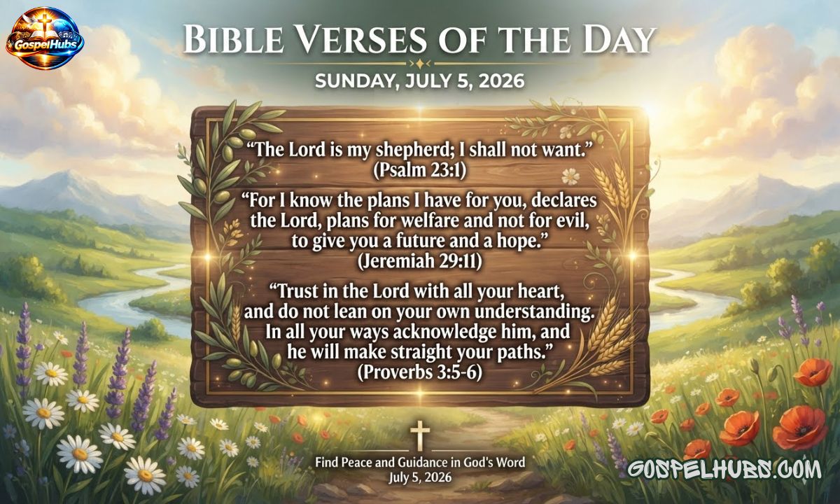 Bible Verses of the Day Sunday, July 5, 2026