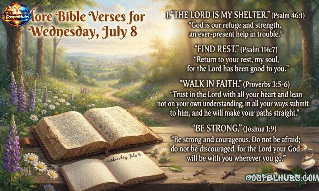 More Bible Verses for Wednesday, July 8